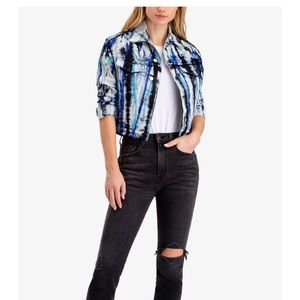 Jordache Blue Animal Dye Oversized Premium Jacket